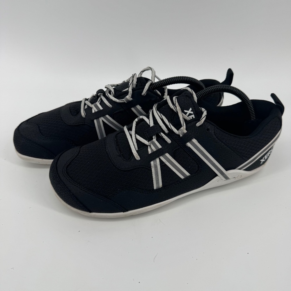 Xero Shoes Womens Prio Black White Barefoot Minimalist Running Shoes Size 10